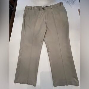 TRAVEL SMART BY ROUNDTREE & YORKE KHAKI MEN’S DRESS PANTS   SIZE 46 x 29